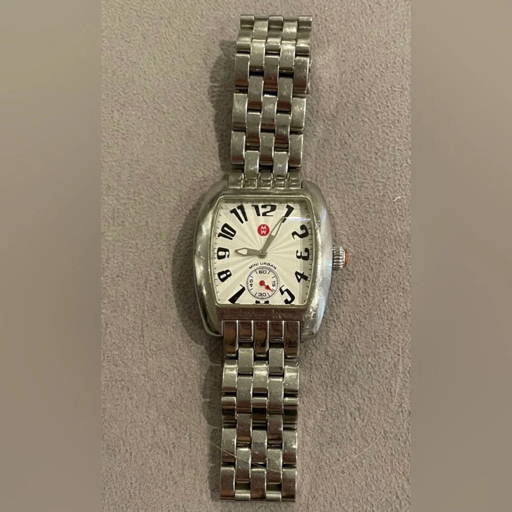 Michele Silver Stainless Steel Women's Watch